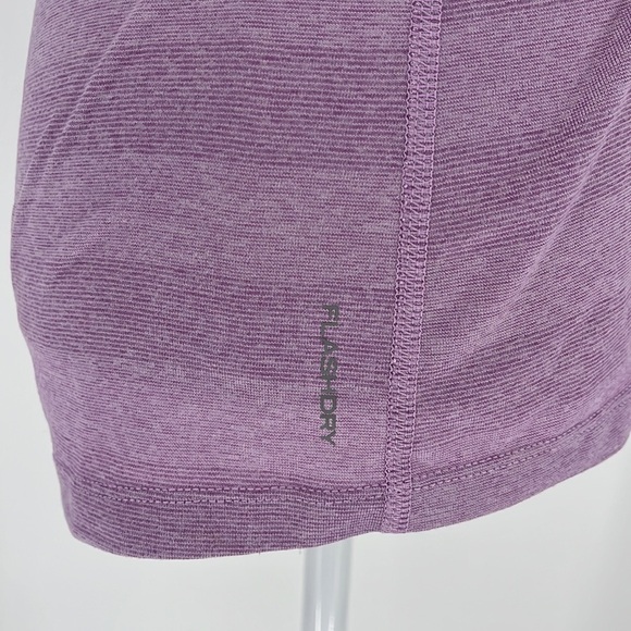 North Face Flash Dry Athletic Running Short Sleeve Shirt Purple Size Medium - Picture 11 of 11